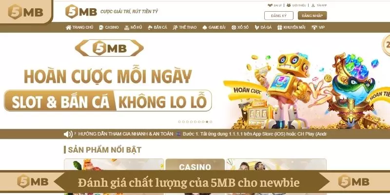 Đánh giá chất lượng của sân chơi 5MB cho newbie 