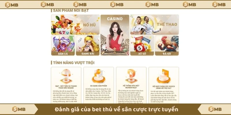 Đánh giá của bet thủ về sân cược trực tuyến