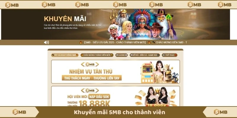 Khuyến mãi 5MB cho thành viên