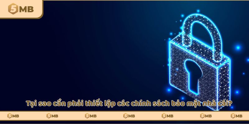 Tại sao cần phải thiết lập các chính sách bảo mật nhà cái?